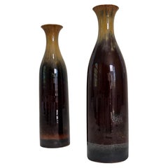 Vintage Scandinavian Modern Pair of Ceramic Vases/Bottles Carl-Harry Stålhane Sweden
