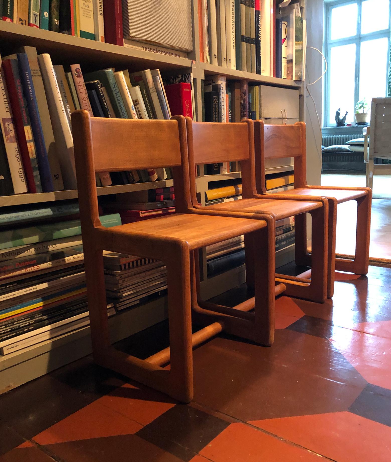 Scandinavian Modern Pair of Children Chairs, Stephan Gip and Herbert Andersson In Good Condition For Sale In Stockholm, SE