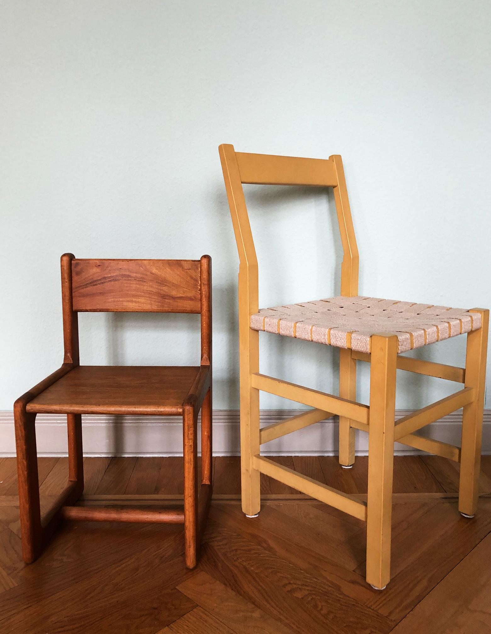 Mid-20th Century Scandinavian Modern Pair of Children Chairs, Stephan Gip and Herbert Andersson For Sale