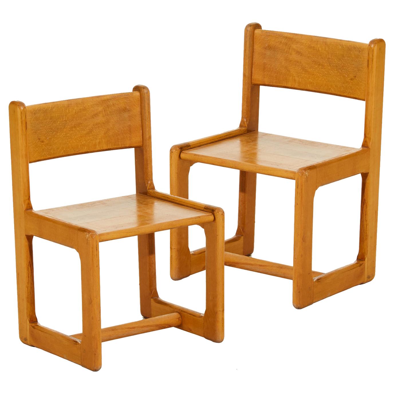 Scandinavian Modern Pair of Children Chairs, Stephan Gip and Herbert Andersson For Sale