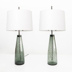 Coppia di lampade scandinave moderne Stromboli di Bengt Orup, Hyllinge Glasbruk