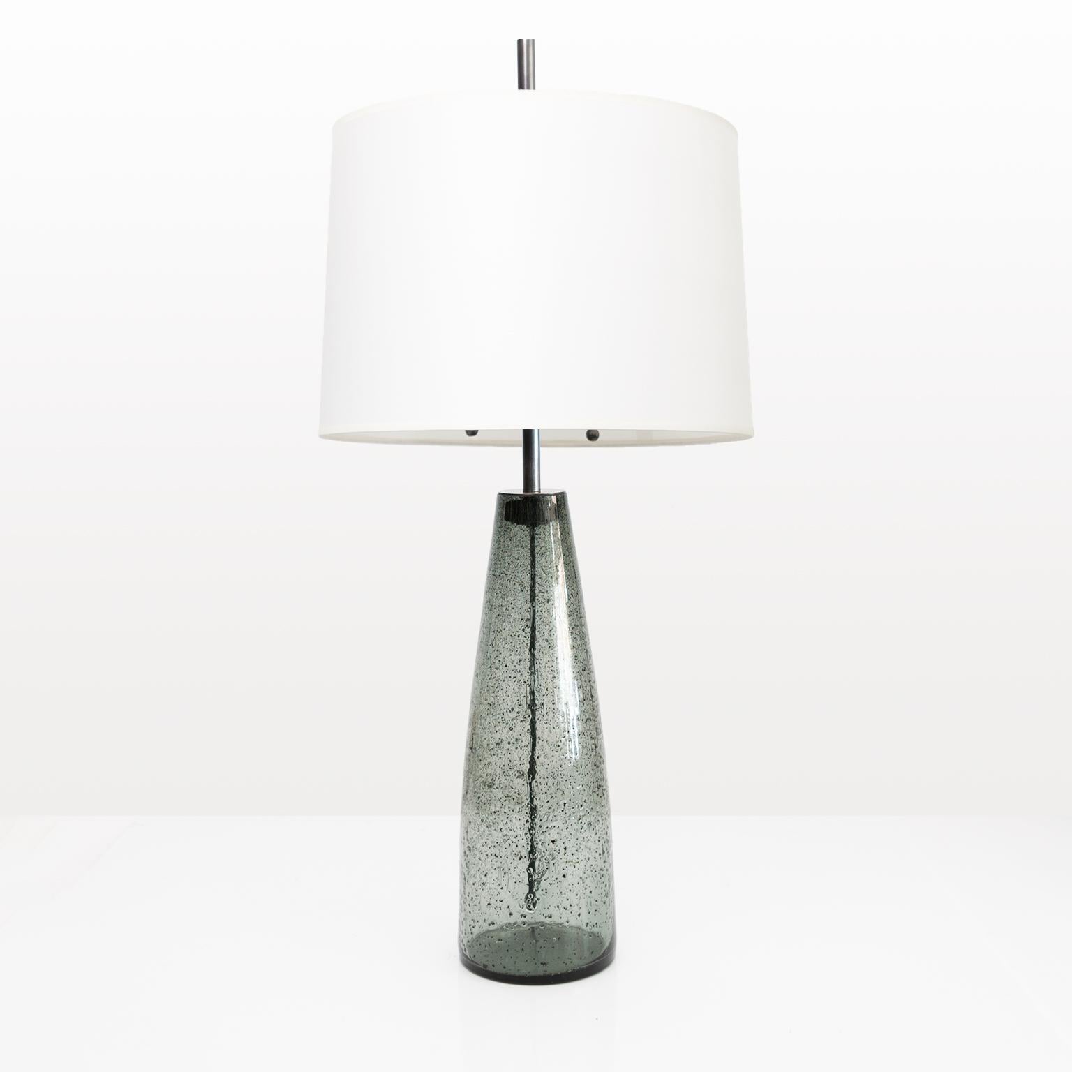 Scandinavian Modern Pair of Stromboli Lamps by Bengt Orup, Hyllinge Glasbruk In Excellent Condition For Sale In New York, NY