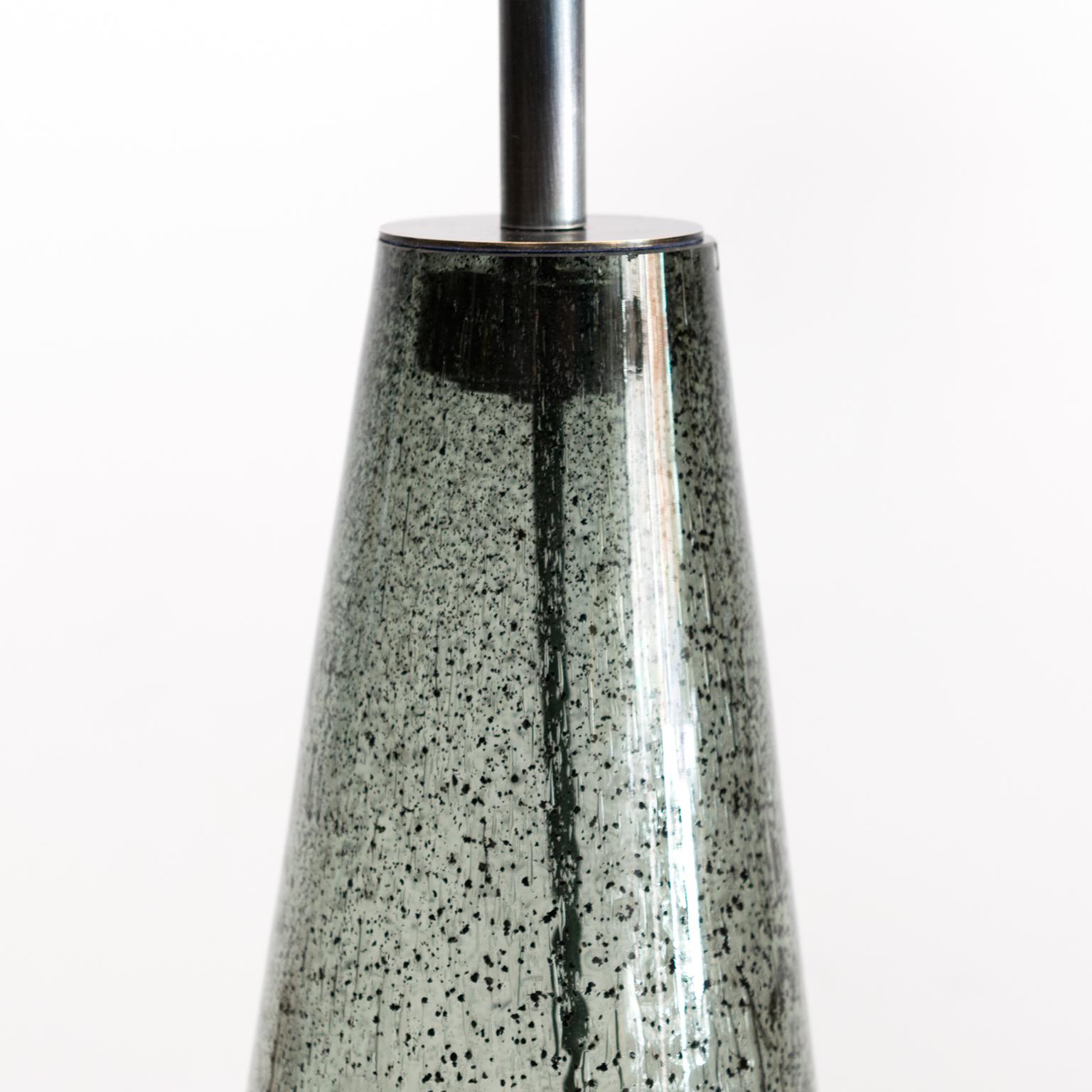Brass Scandinavian Modern Pair of Stromboli Lamps by Bengt Orup, Hyllinge Glasbruk For Sale