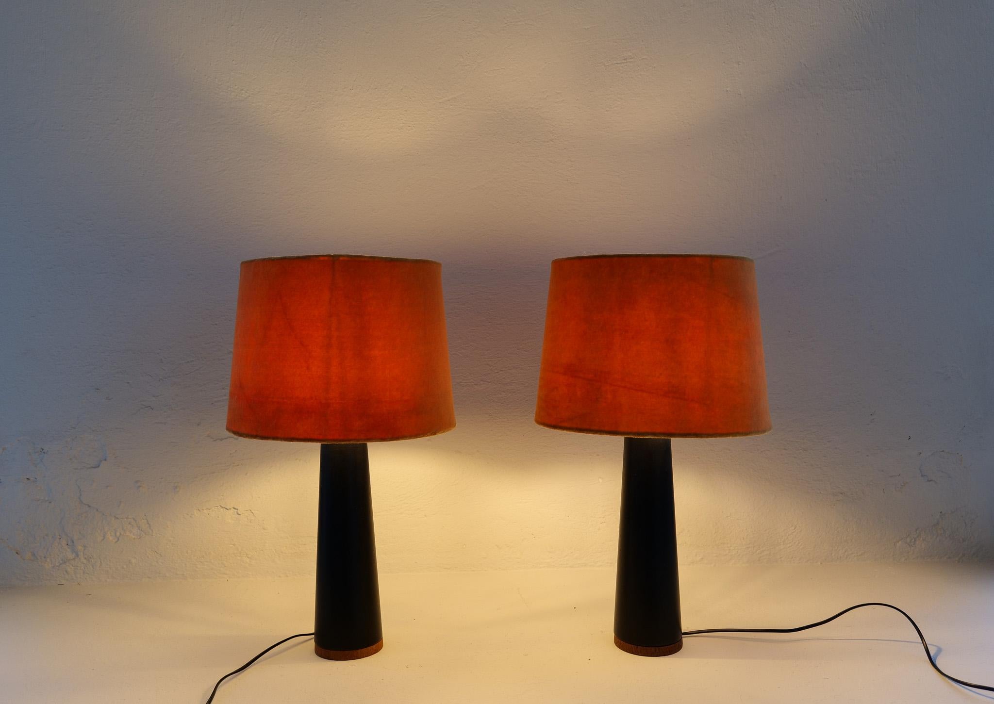 Skandinavisch-modernes Paar Tischlampen Luxus, Schweden, 1970er Jahre im Angebot 5