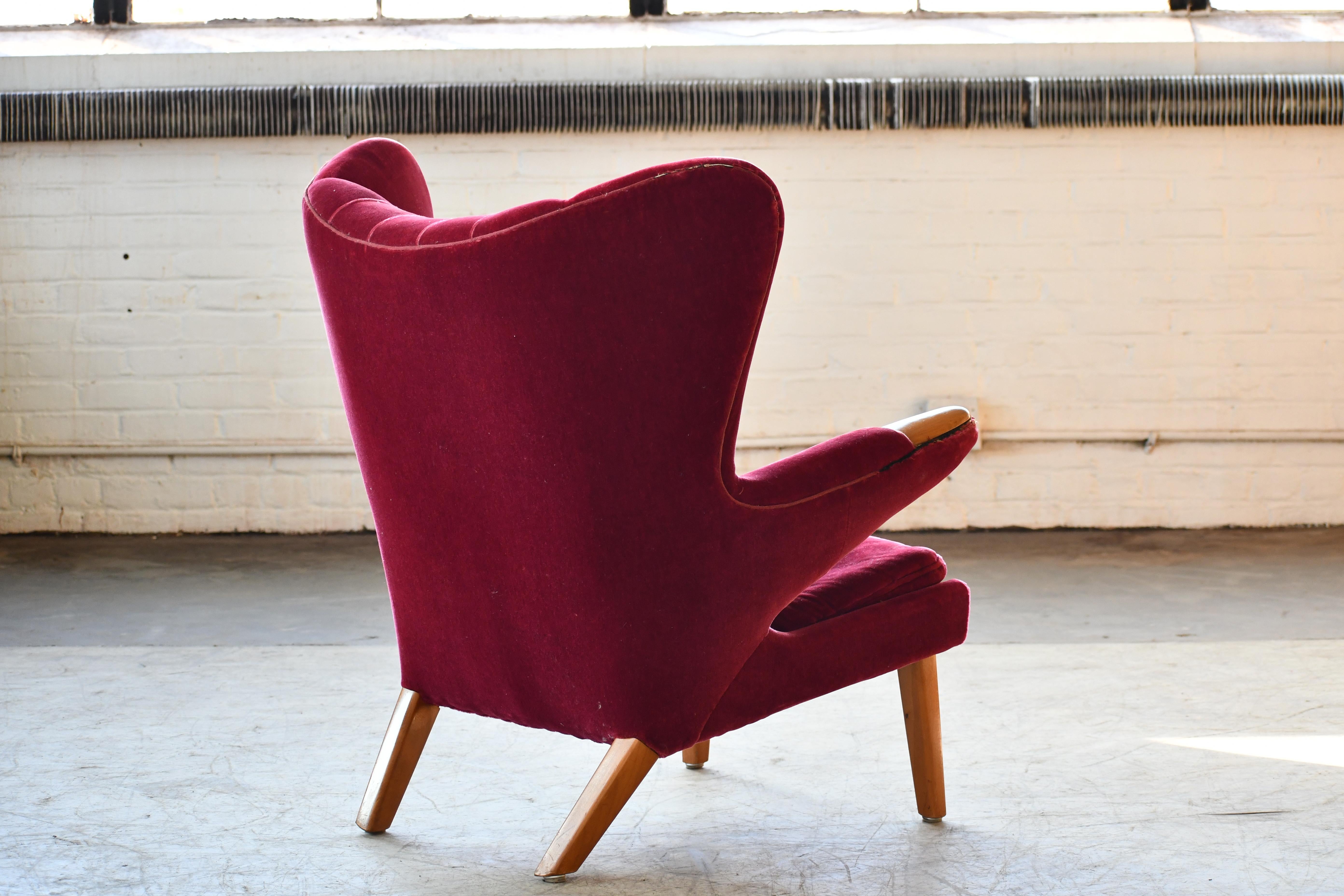Mid-Century Modern Scandinavian Modern Papa Bear High Back Lounge Chair, Sweden, 1950s