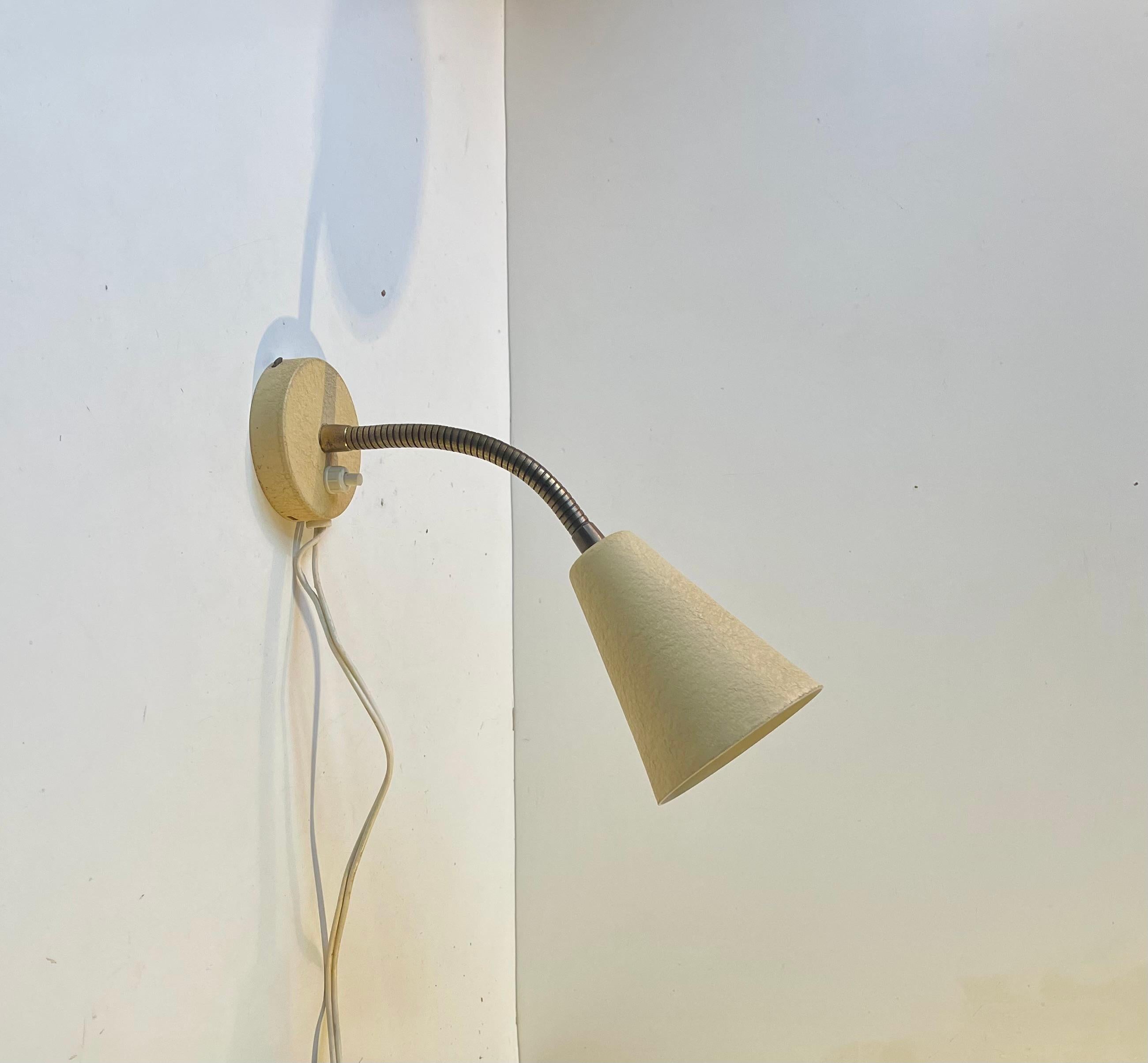 Scandinavian Modern Pastel Yellow Wall Light by E.S. Horn, 1950s In Good Condition For Sale In Esbjerg, DK