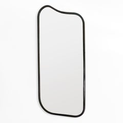 Scandinavian Modern Patinated Asymmetrical Metal Mirror