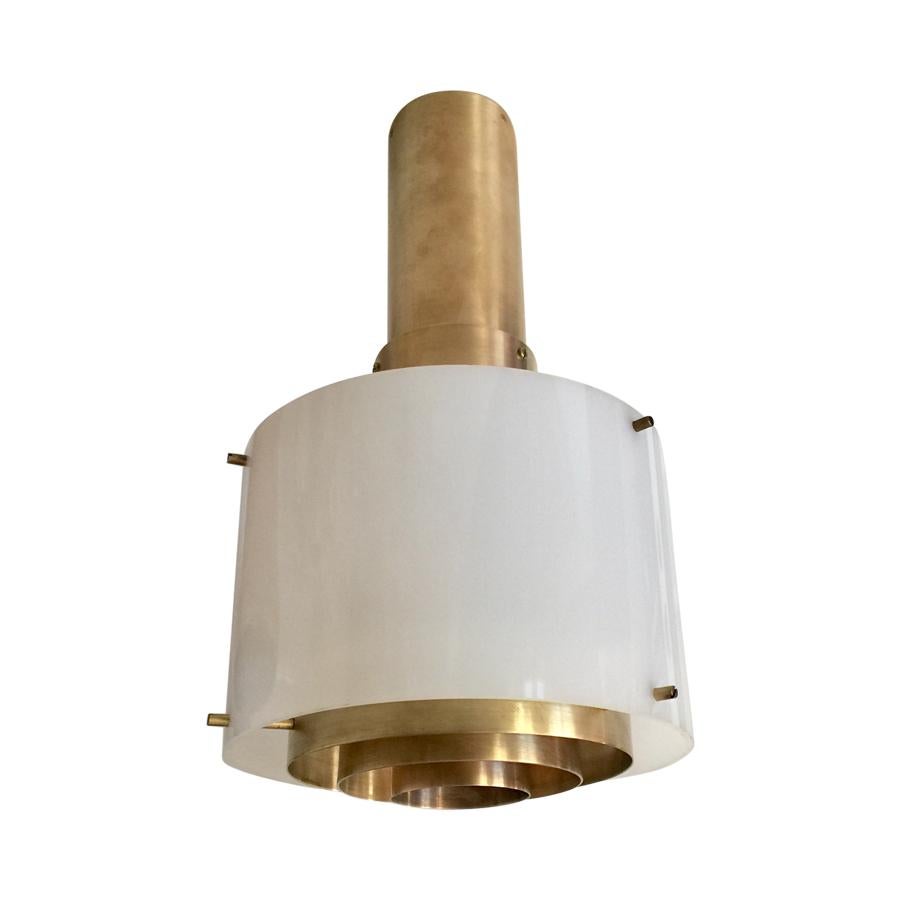 Mid-Century Modern Scandinavian Modern Patinated Brass Lamps Plexi shades Danish Manufacture, 1960 For Sale