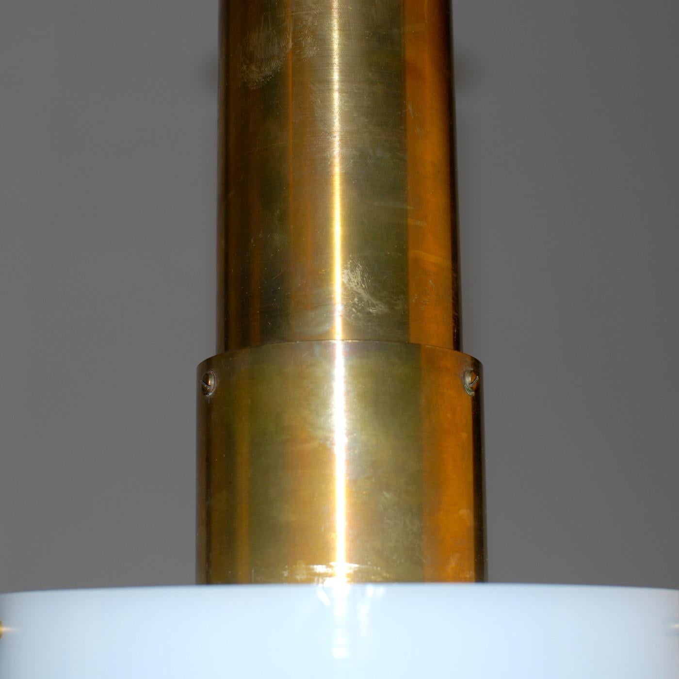 Scandinavian Modern Patinated Brass Lamps Plexi shades Danish Manufacture, 1960 For Sale 2