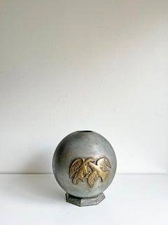 Scandinavian Modern Patinated Metal Vase from Stjärnmetall ca 1930's