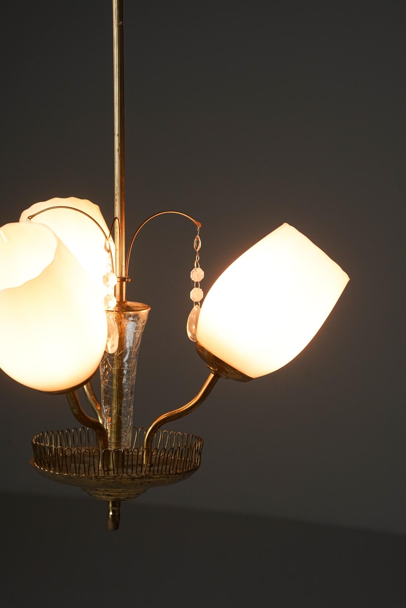 Brass Scandinavian Modern Pendant, Finland, 1950s For Sale