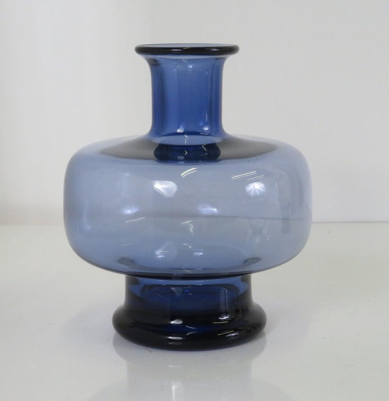 Scandinavian Modern Per Lutken Blown Glass Vessels, Holmegaard Group 3 Pcs,1950s For Sale 8
