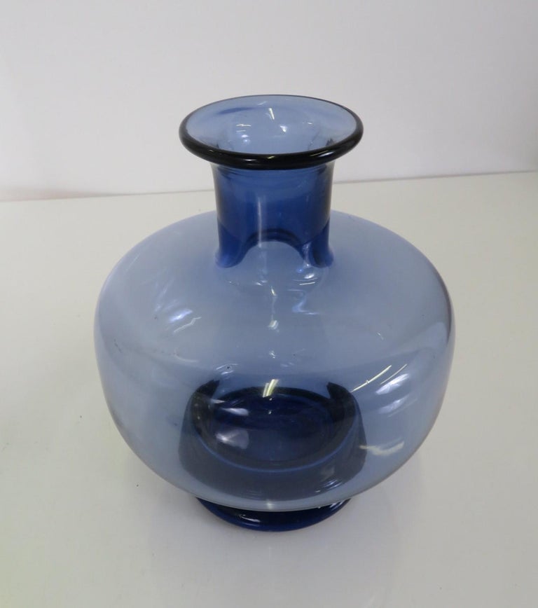 Scandinavian Modern Per Lutken Blown Glass Vessels, Holmegaard Group 3 Pcs,1950s For Sale 9