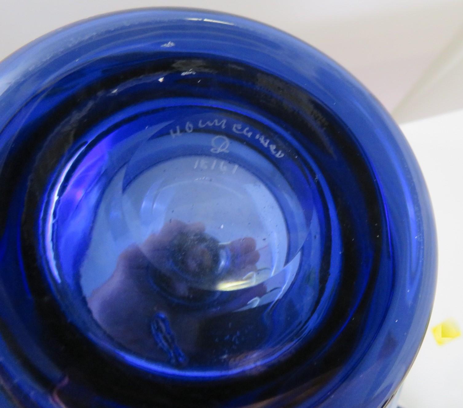 Scandinavian Modern Per Lutken Blown Glass Vessels, Holmegaard Group 3 Pcs 1950 For Sale 12