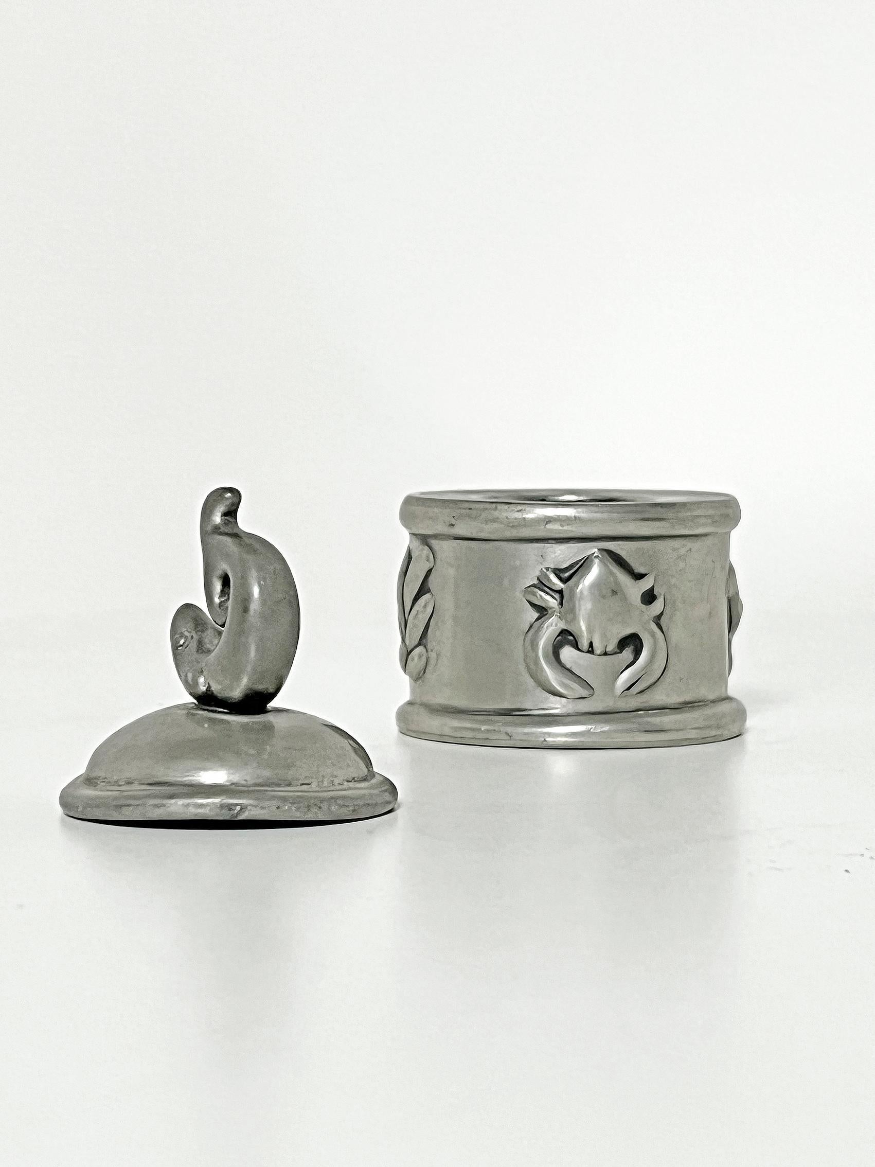 Scandinavian Modern Pewter Inkstand, Firma Svenskt Tenn, Sweden, 1925 For Sale 5