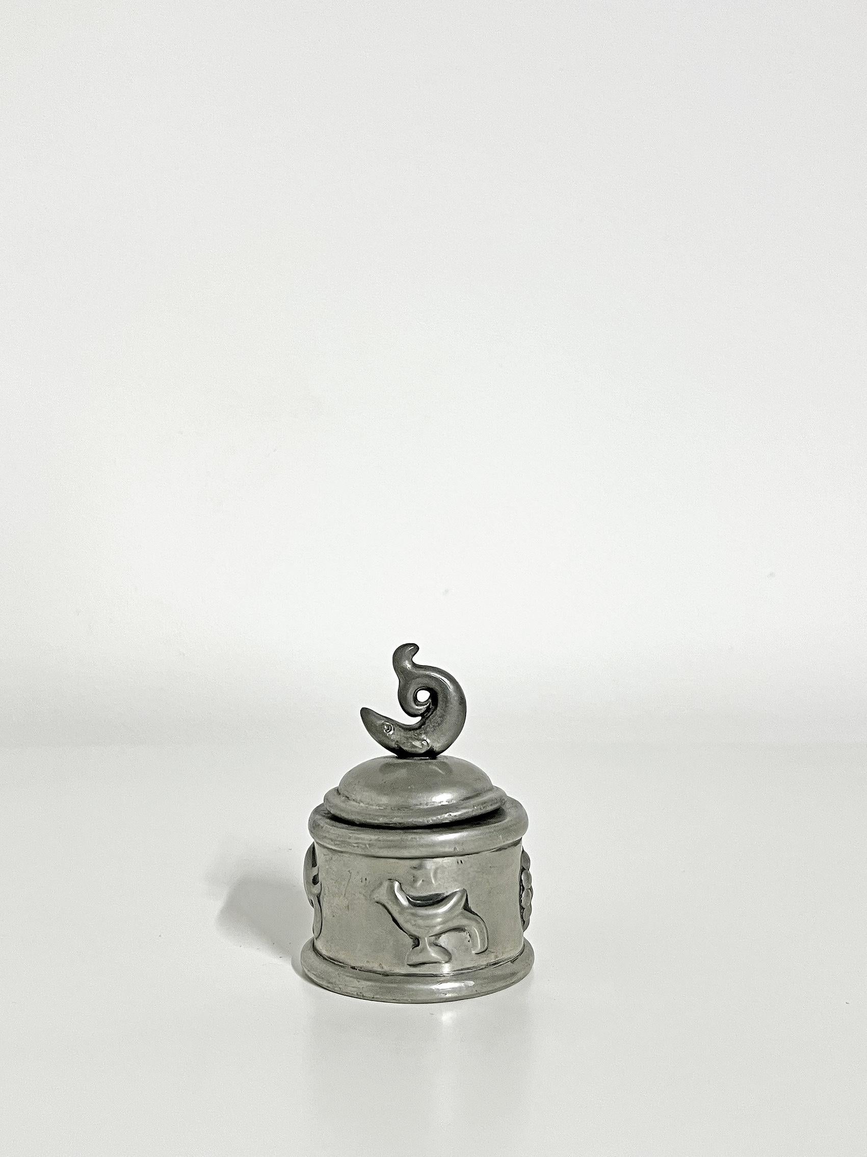 Swedish Scandinavian Modern Pewter Inkstand, Firma Svenskt Tenn, Sweden, 1925 For Sale