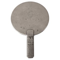 Specchio in peltro The Modern Scandinavian di Sylvia Stave per C.C. Hallberg, anni '30