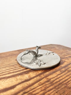 Espejo de tocador escandinavo moderno de estaño, Suecia Ca 1930 - 1940's