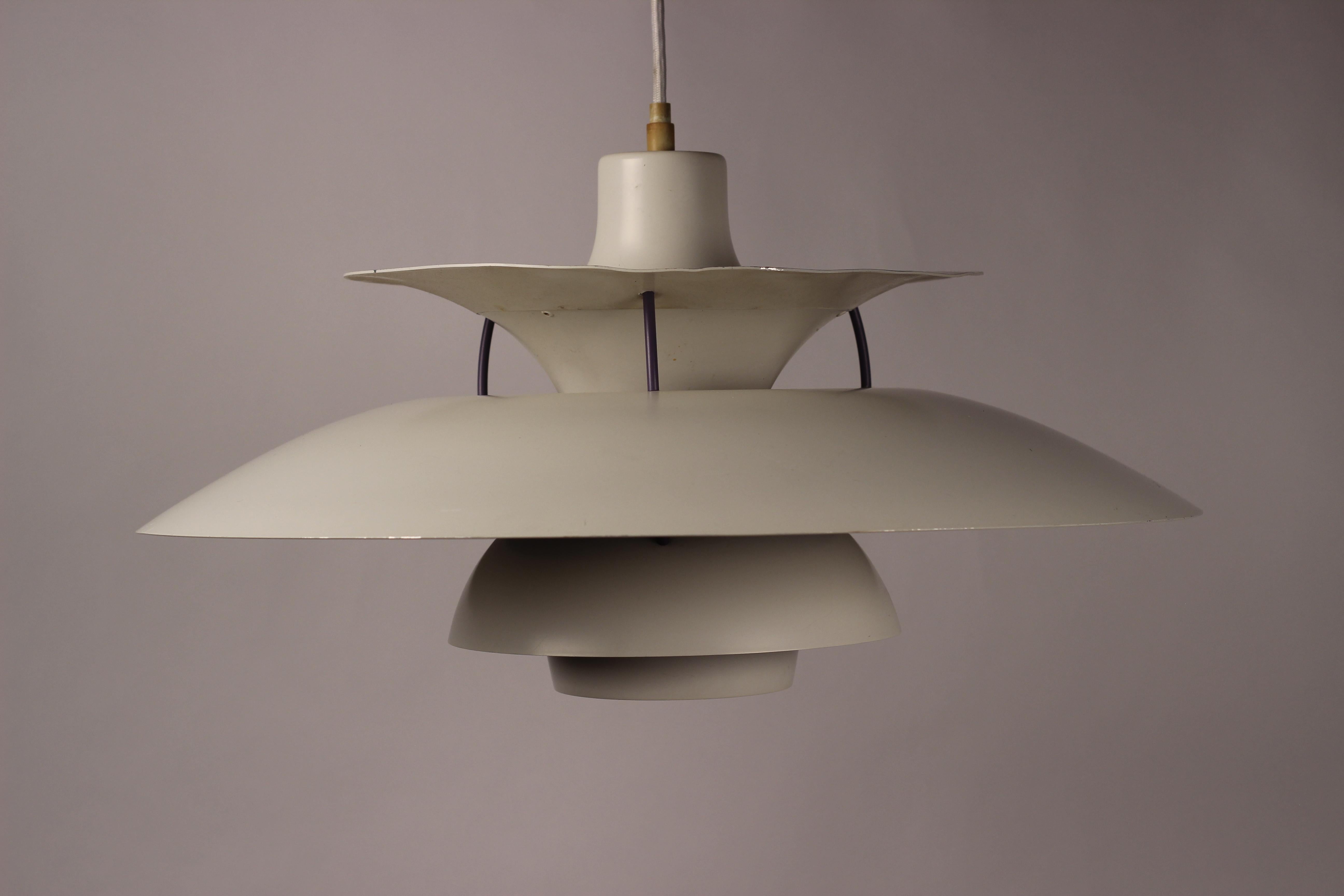 Scandinavian Modern PH5 Pendant Ceiling Light Designed by Poul Henningsen 1960’s 5
