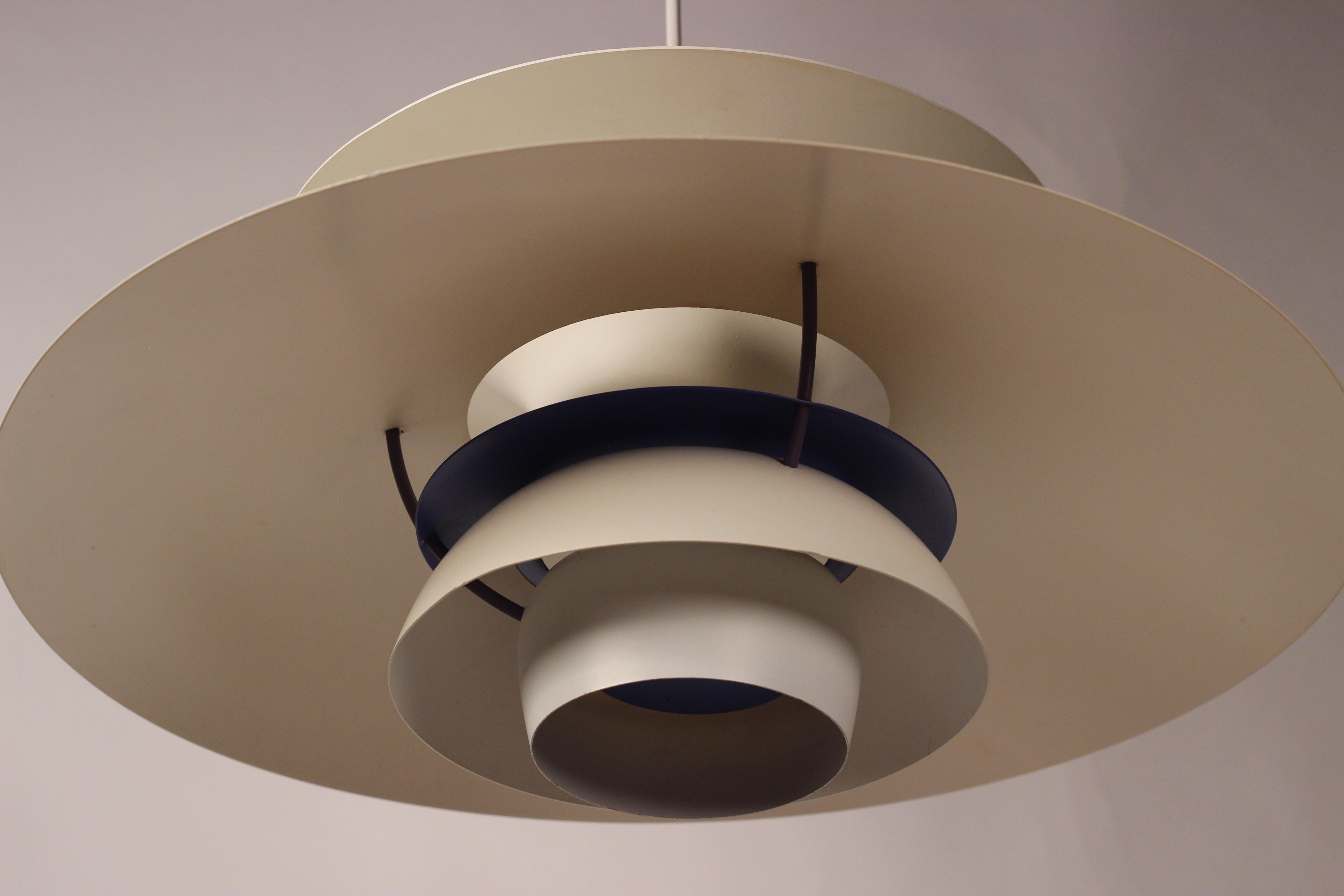 Danish Scandinavian Modern PH5 Pendant Ceiling Light Designed by Poul Henningsen 1960’s