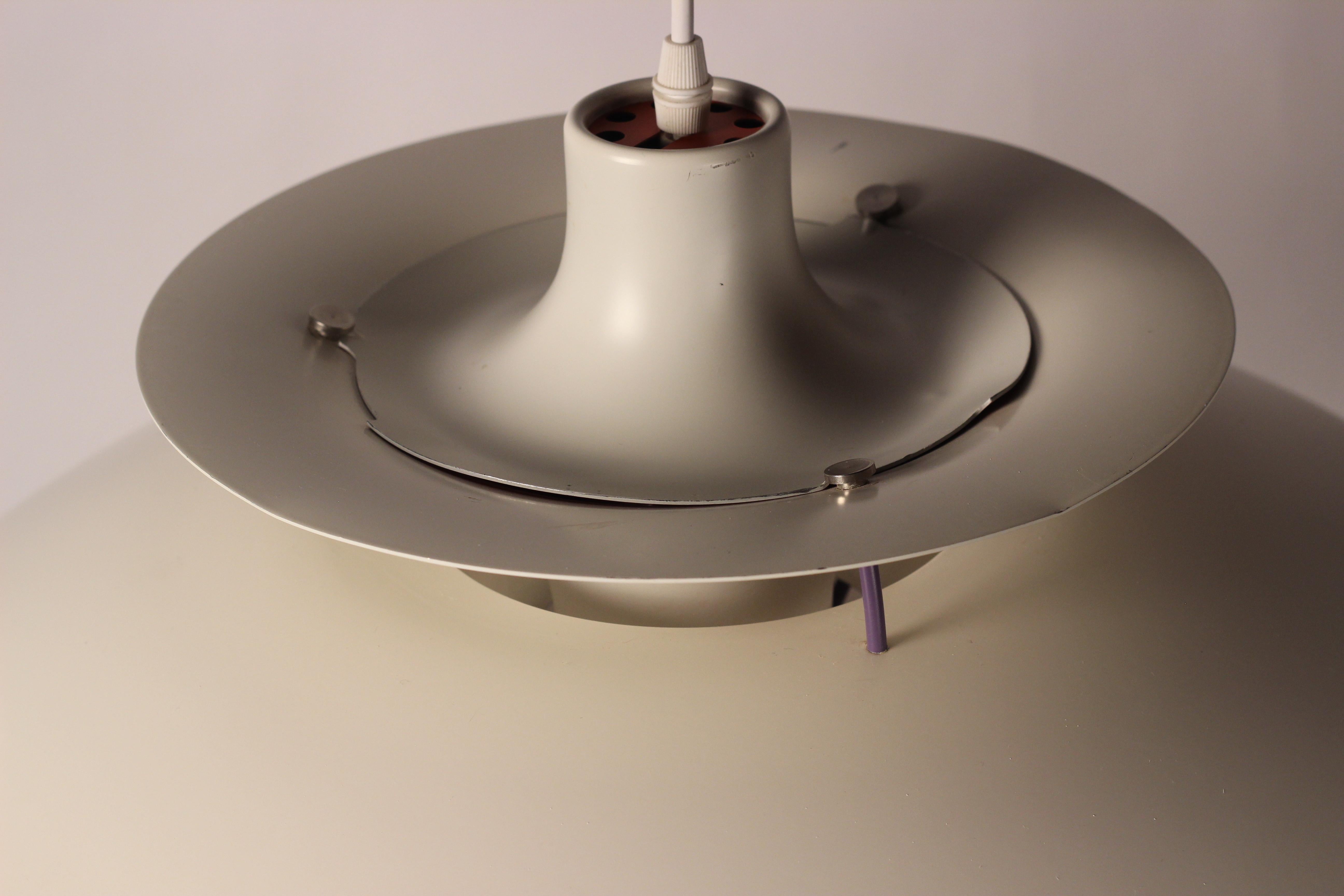 Aluminum Scandinavian Modern PH5 Pendant Ceiling Light Designed by Poul Henningsen 1960’s