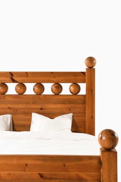 Scandinavian Modern Pine Bed Frame, 1970s