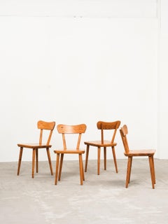 Scandinavian Modern Pine Dining Chairs, 1970s