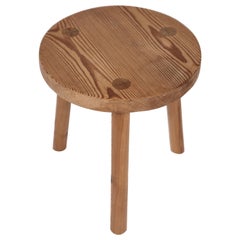 Scandinavian Modern Pine Stool, Sweden, 1937