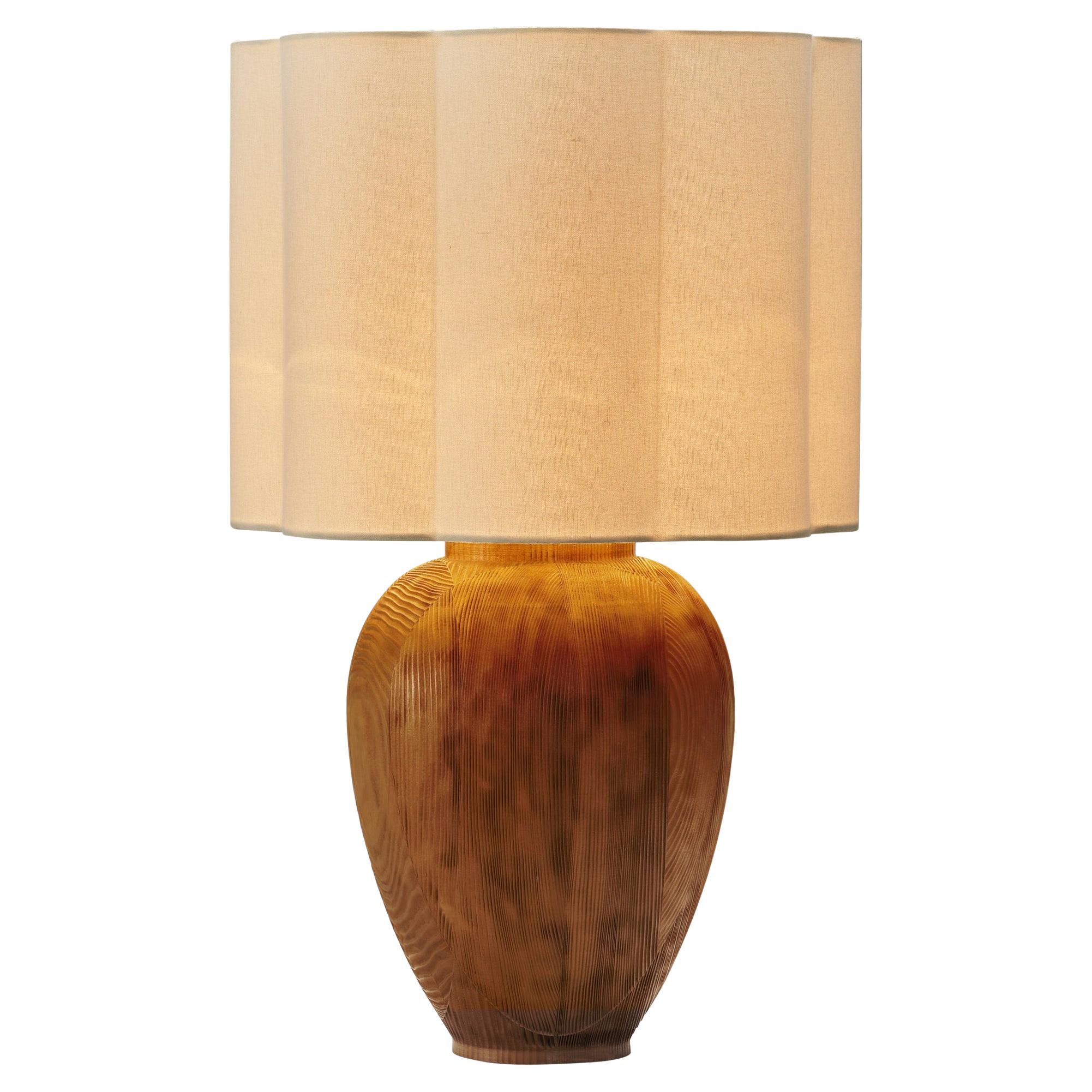 Lámpara de mesa escandinava moderna de pino, Escandinavia Años 50 en venta