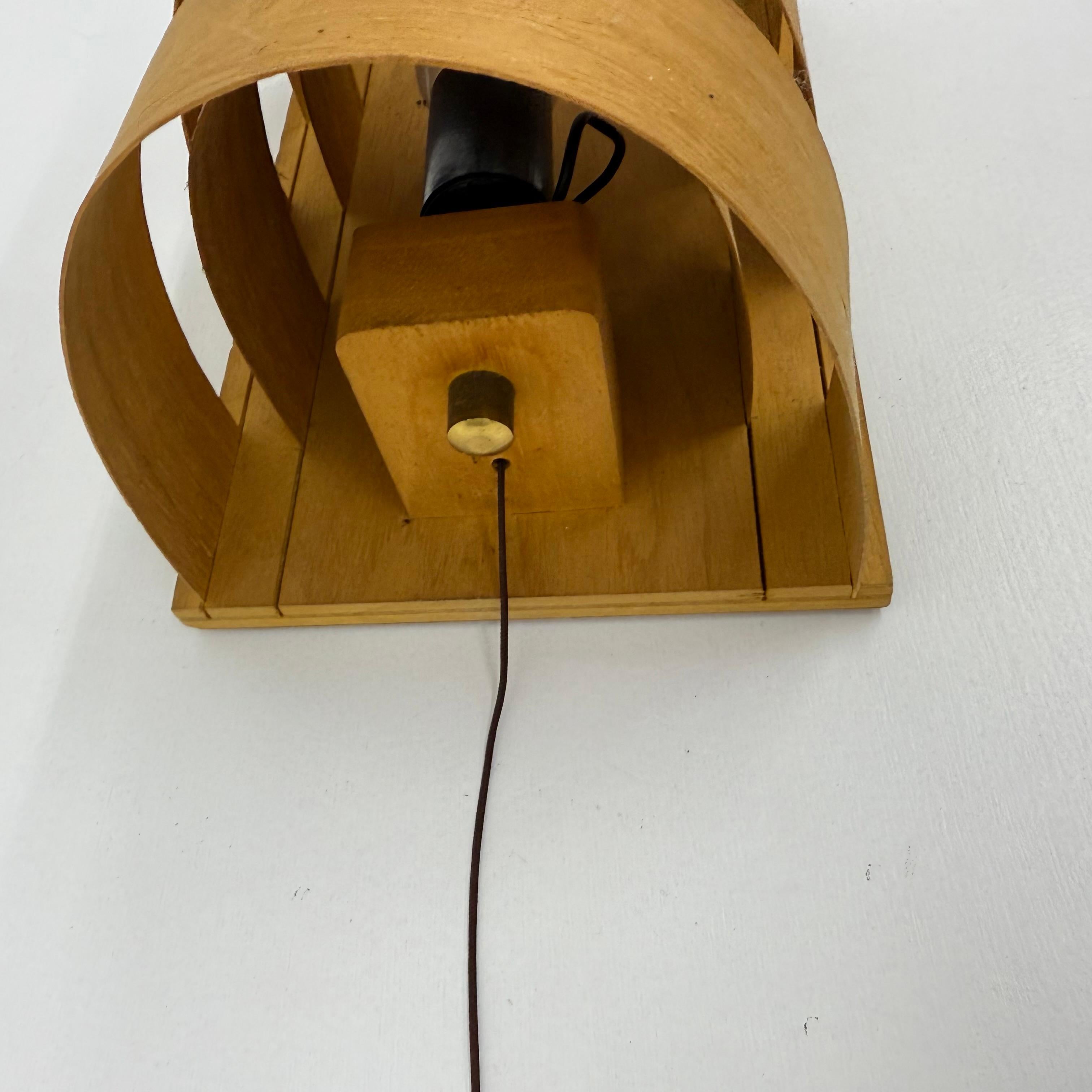 Scandinavian Modern Pine Wall Light by Hans Agne Jakobsson for Markaryd, Sweden For Sale 10
