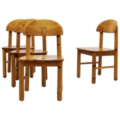 Scandinavian Modern Pine Wood Dining Chairs by Rainier Daumiller, Denmark, 1970s