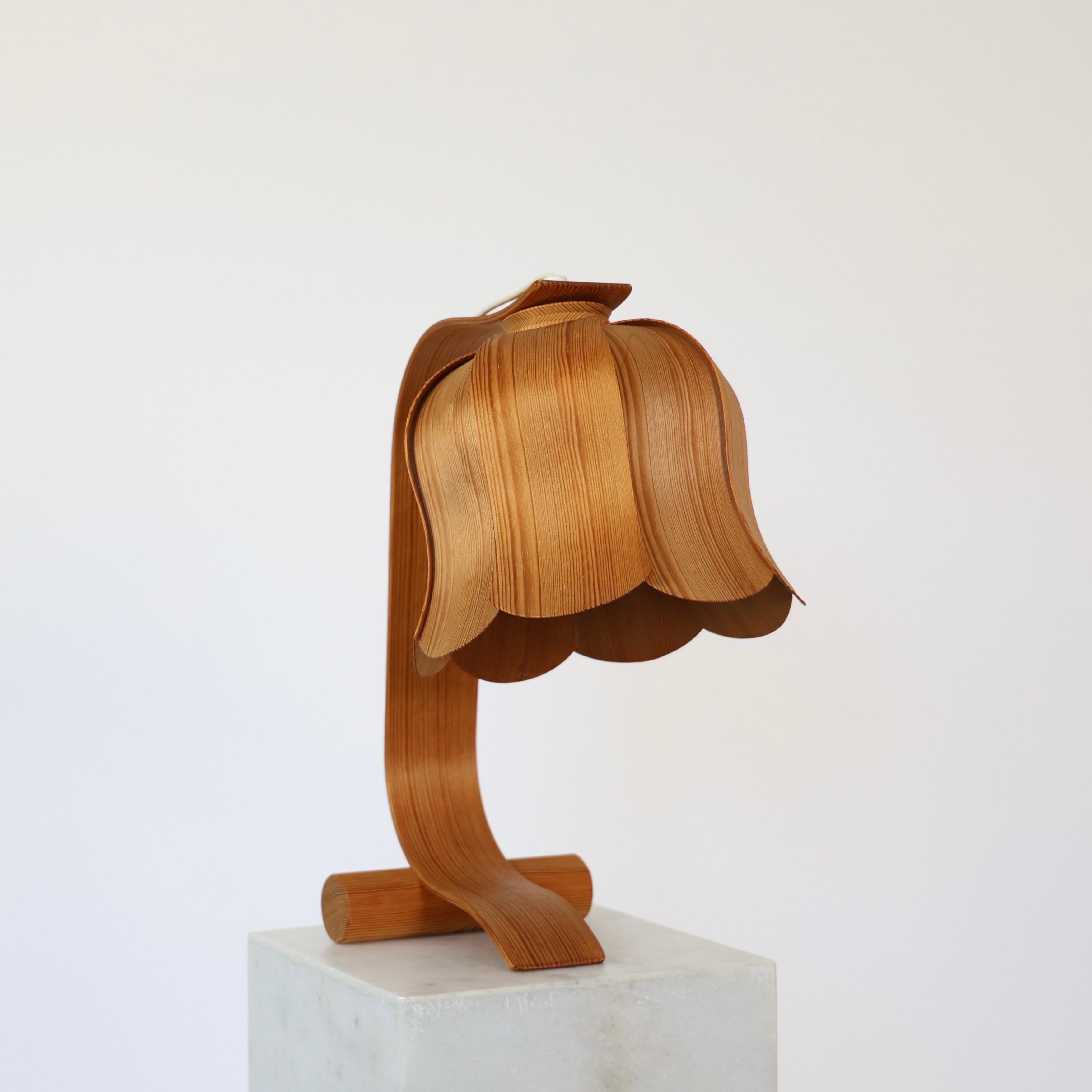 Lampe de table The Modern Scandinavian Wood par Aneta, années 1970, Suède en vente 2