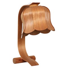 Scandinavian Modern Pine Wood Table Lamp by Aneta, 1970s, Sweden