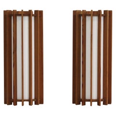 Skandinavische moderne Wandleuchten aus Kiefernholz von Ib Fabiansen, 1960er Jahre, Dänemark