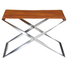 Poul Kjaerholm early production PK91 Folding Stool, 1960's