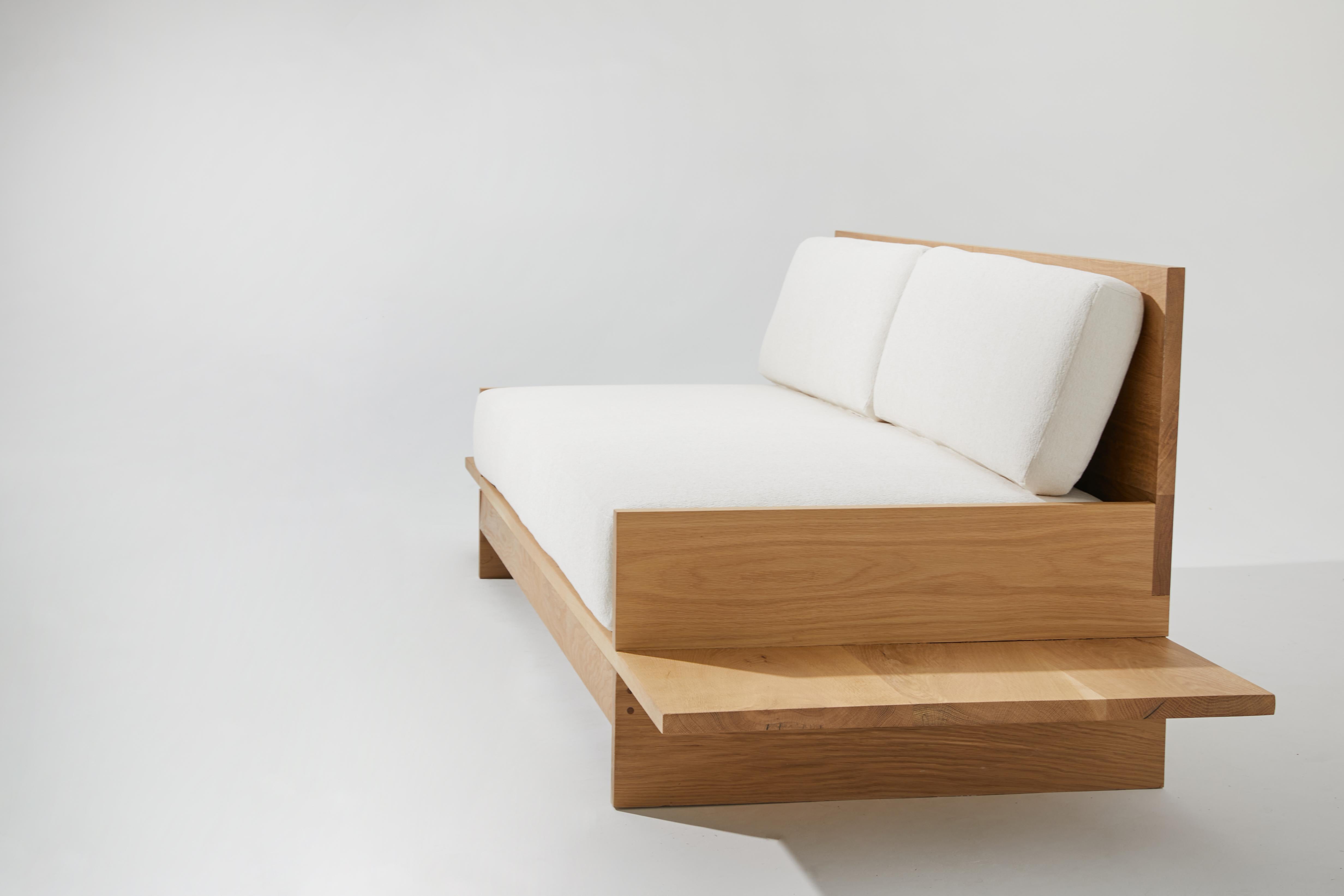 wood platform couch