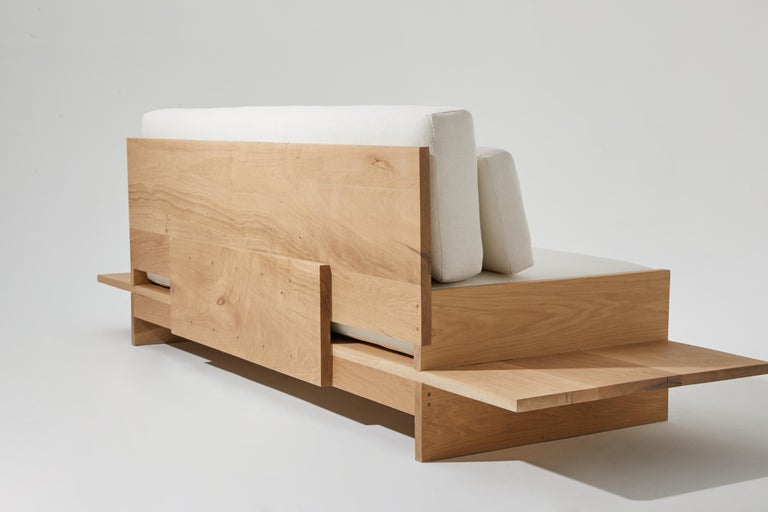 Scandinavian Modern Platform Couch with Side Table Hand Made by Stille ...
