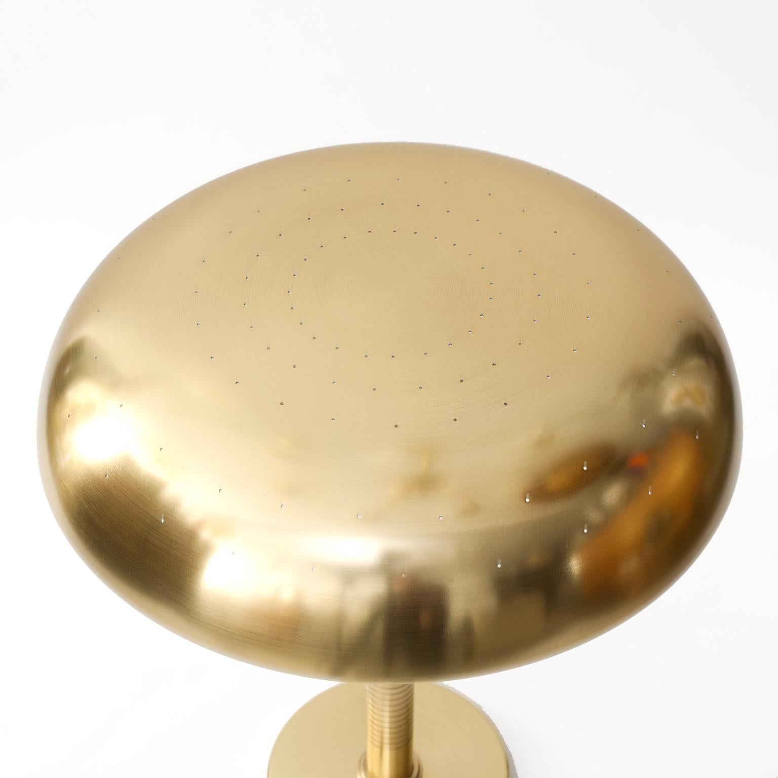 Scandinavian Modern Polished Brass Lamp by Bertil Brisborg for Bohlmarks In Good Condition For Sale In New York, NY