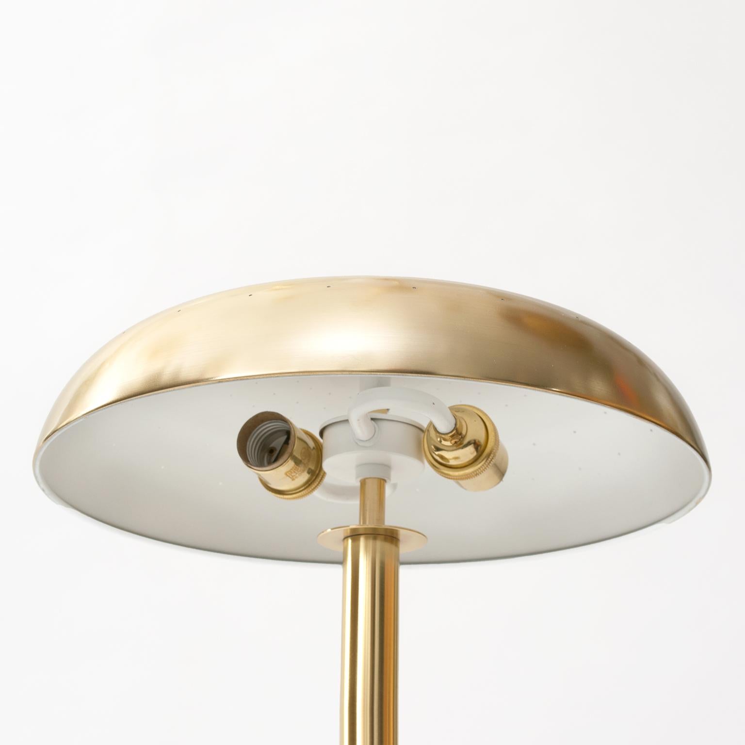 20th Century Scandinavian Modern Polished Brass Lamp by Bertil Brisborg for Bohlmarks For Sale