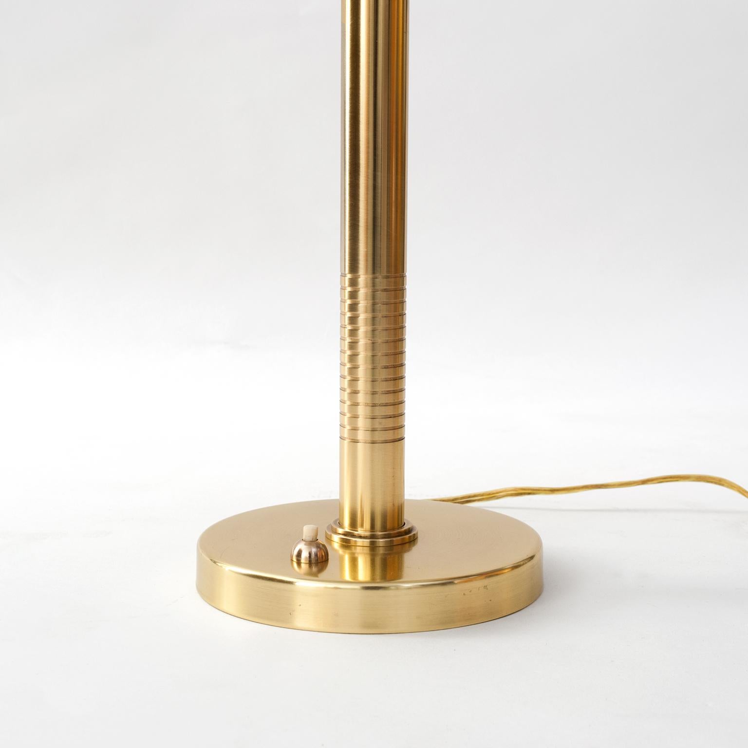 Scandinavian Modern Polished Brass Lamp by Bertil Brisborg for Bohlmarks For Sale 1