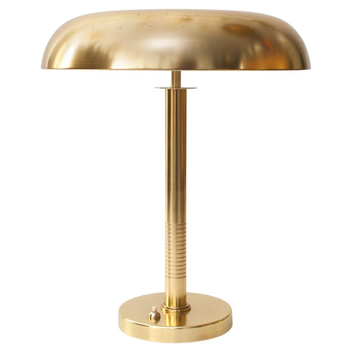 Scandinavian Modern Polished Brass Lamp by Bertil Brisborg for Bohlmarks
