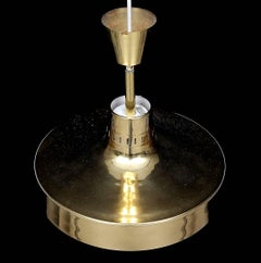 Scandinavian Modern Polished Brass Pendant by Boréns, Borås