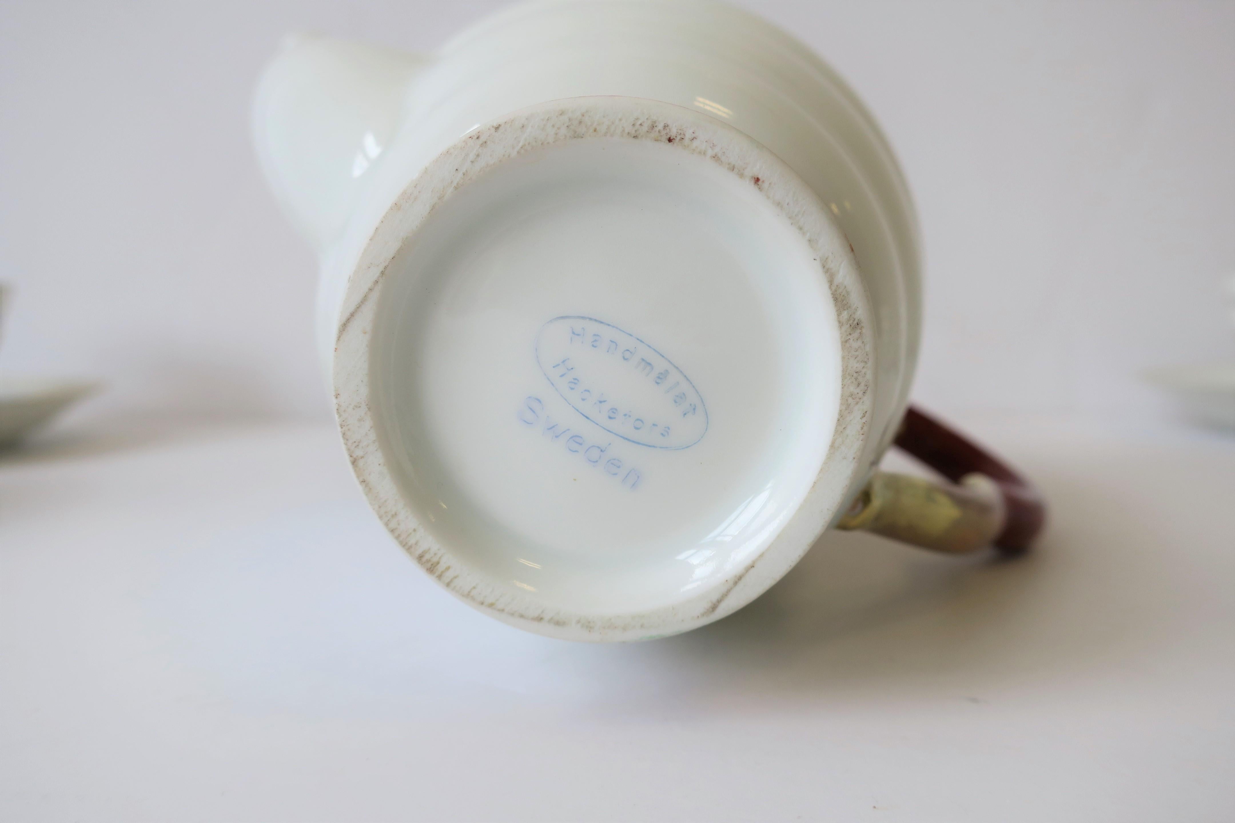 Scandinavian Modern White Porcelain Coffee Espresso or Tea Demitasse Set 3