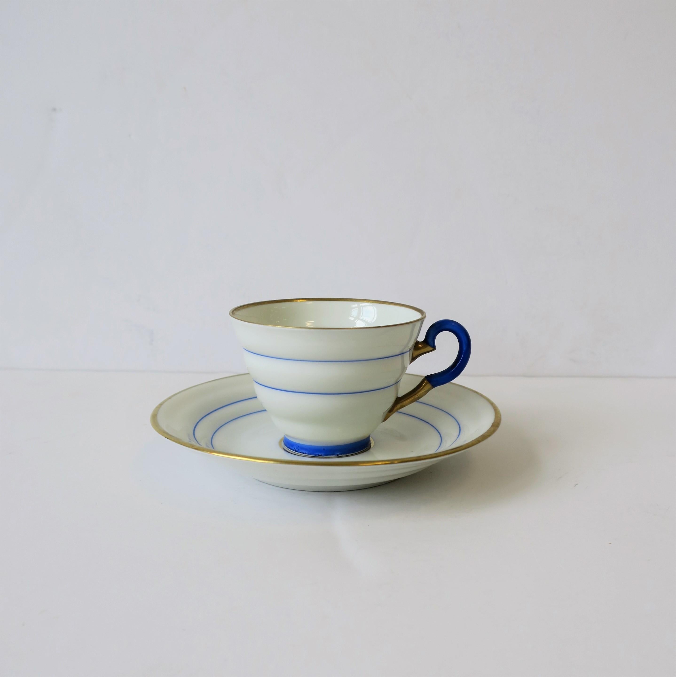 Scandinavian Modern White Porcelain Coffee Espresso or Tea Demitasse Set 4