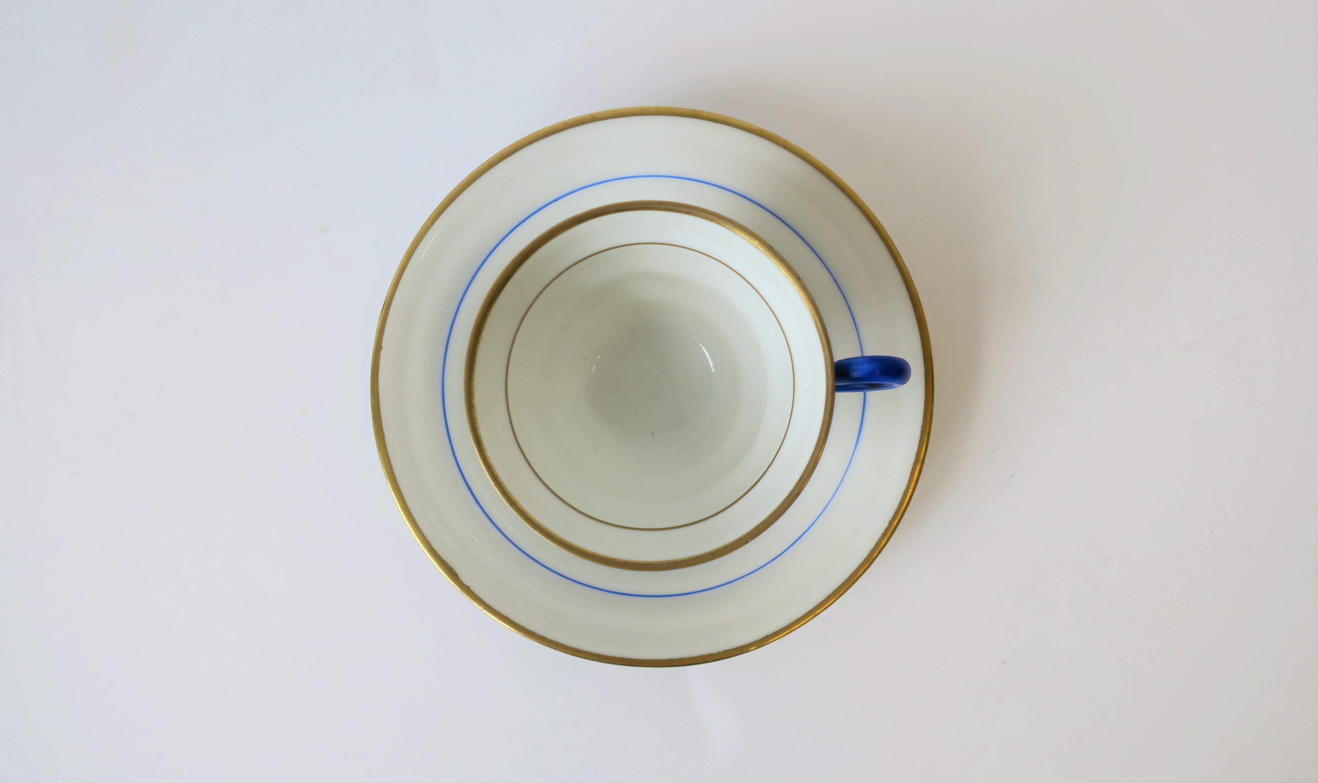 Scandinavian Modern White Porcelain Coffee Espresso or Tea Demitasse Set 6