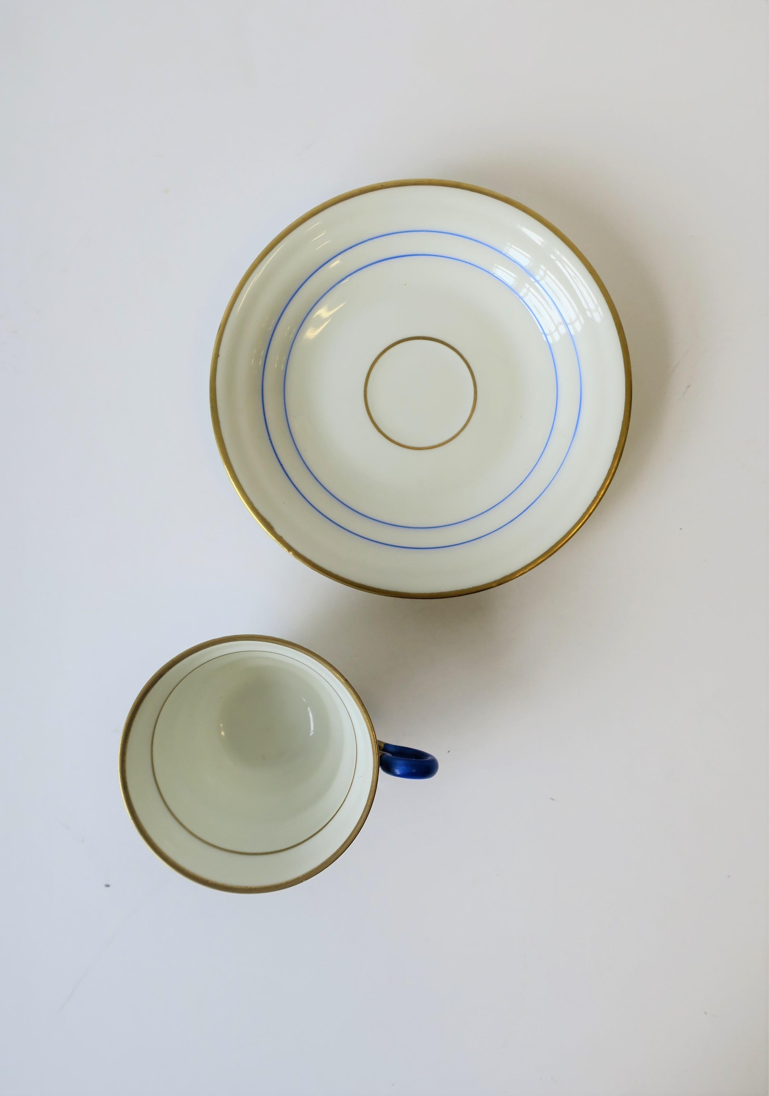 Scandinavian Modern White Porcelain Coffee Espresso or Tea Demitasse Set 7