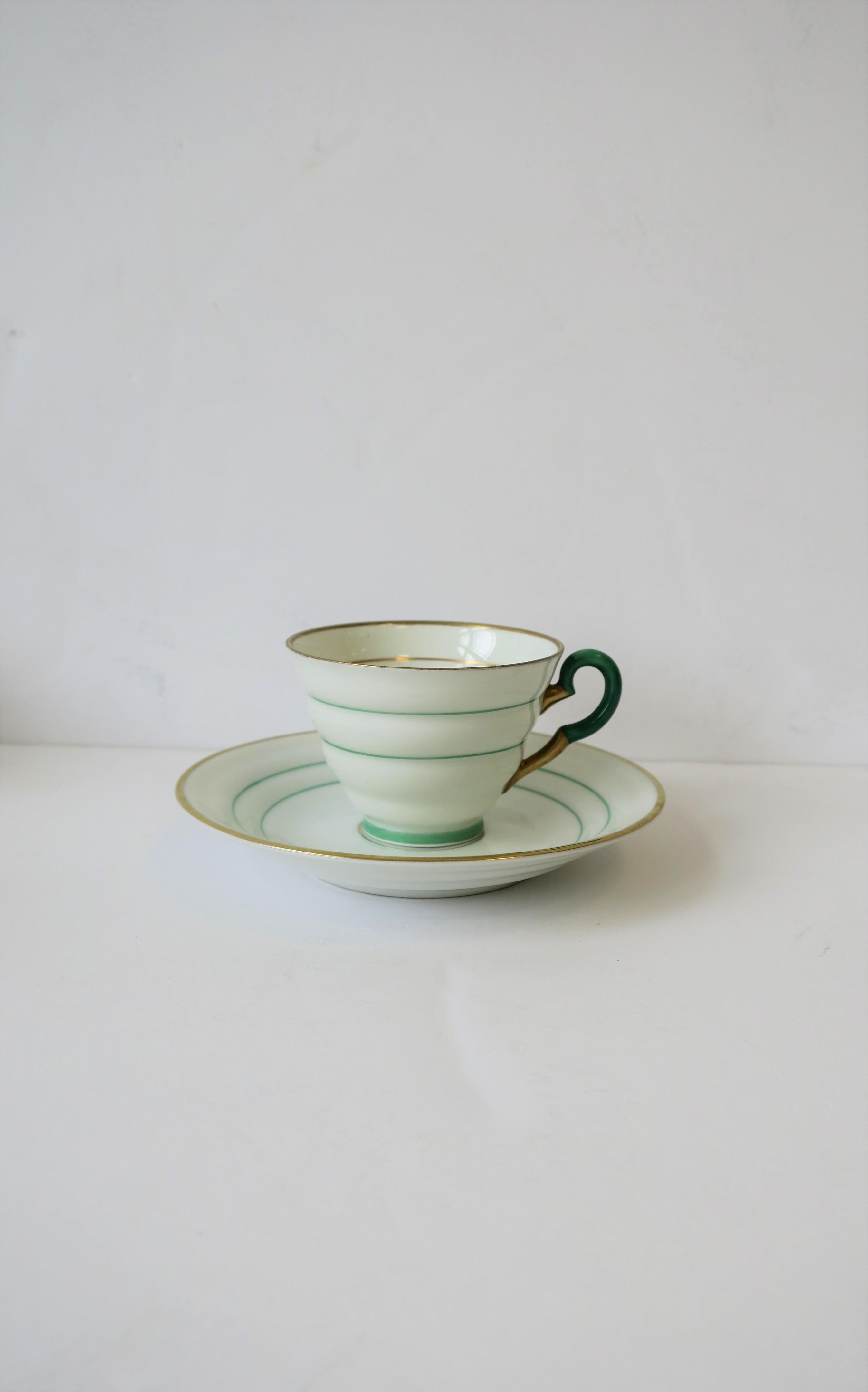 Scandinavian Modern White Porcelain Coffee Espresso or Tea Demitasse Set 10