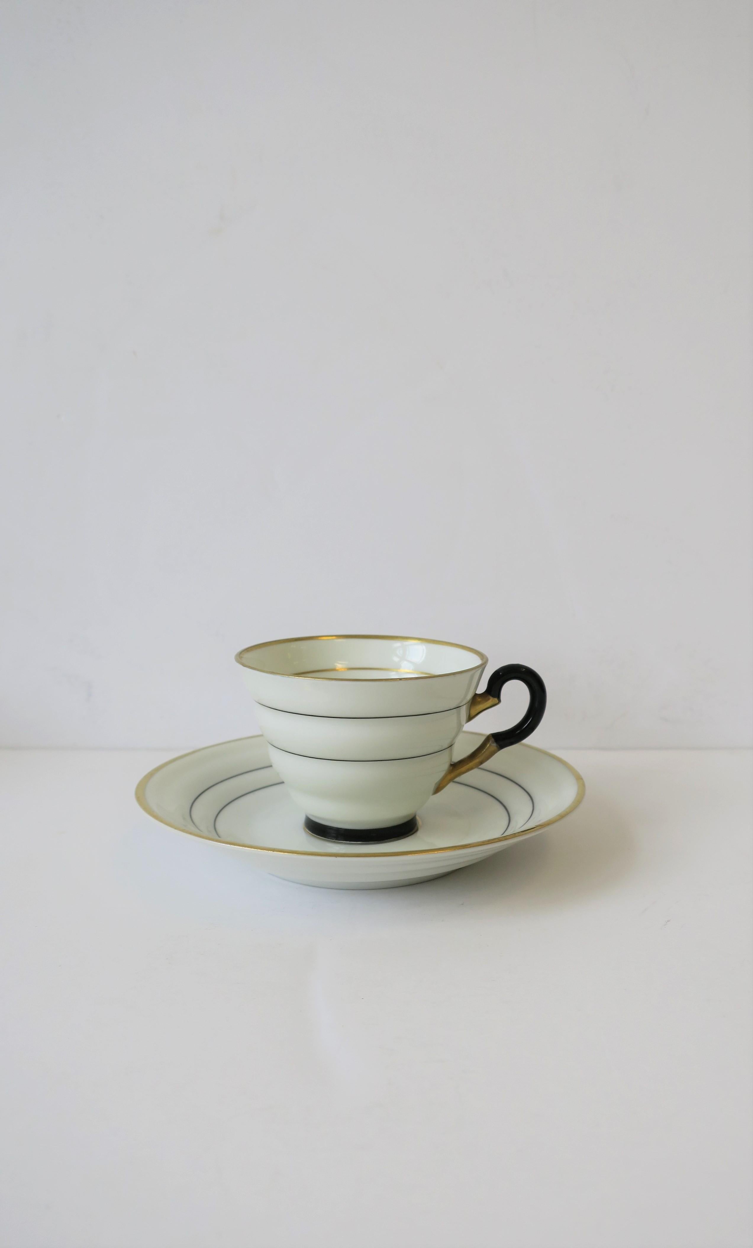 Scandinavian Modern White Porcelain Coffee Espresso or Tea Demitasse Set 11