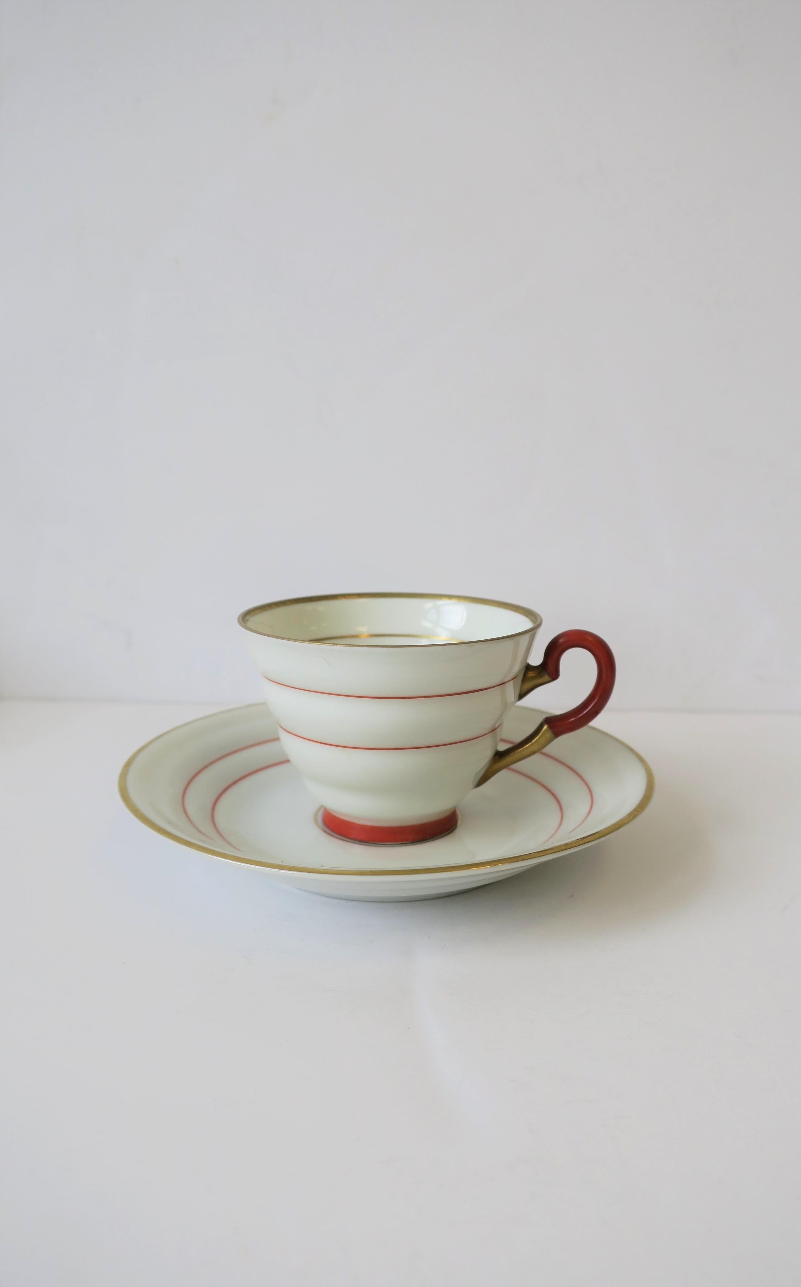 Scandinavian Modern White Porcelain Coffee Espresso or Tea Demitasse Set 12