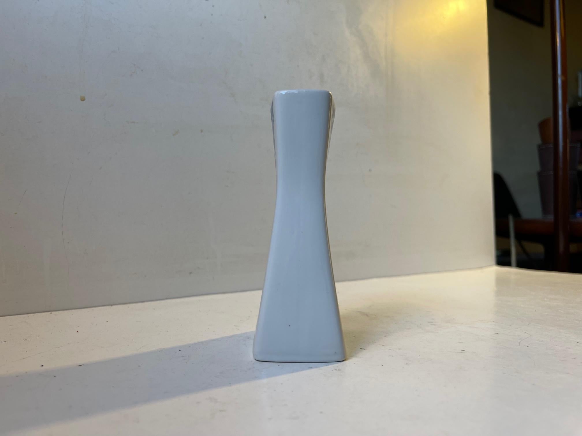 Norwegian Scandinavian Modern Porcelain Vase by Arne Lindaas for Porsgrunn, 1960s For Sale